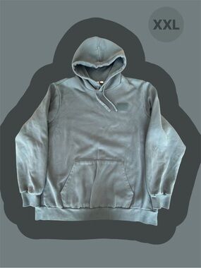PUMA Men’s Solid Pullover Hoodie – Soft Fleece XXL Blue/Gray (Washed, Never Worn